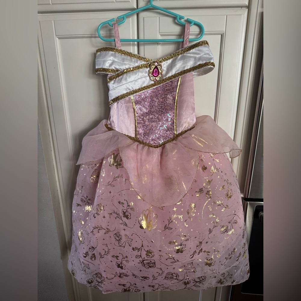 Disney Pink and Gold Sparkle Princess Dress